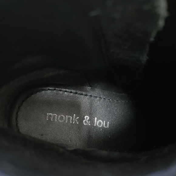 Monk and Lou Black leather ankle boots - Picture 3 of 3